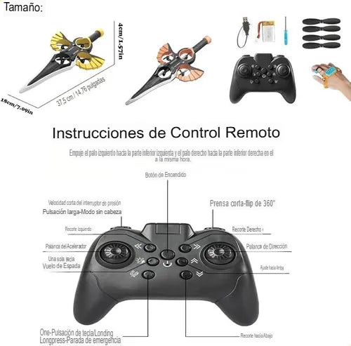ESPADA DRON DOBLE CONTROL ⚔️🎄 - EL MEJOR REGALO🎁