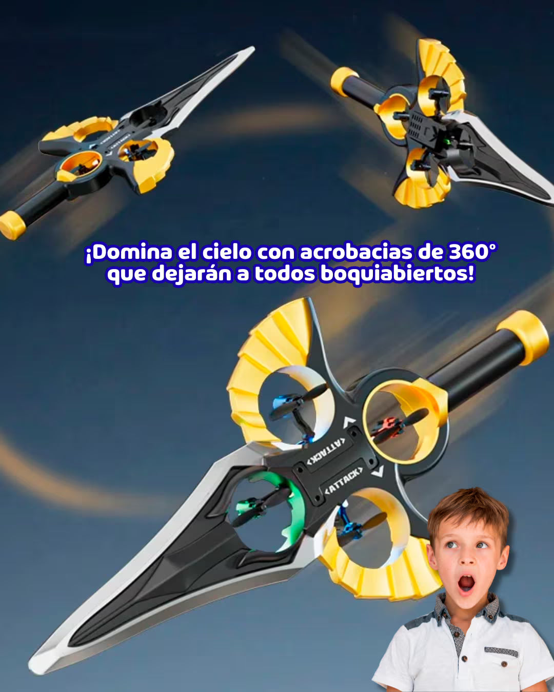 ESPADA DRON DOBLE CONTROL  ⚔️🎄 - EL MEJOR REGALO🎁
